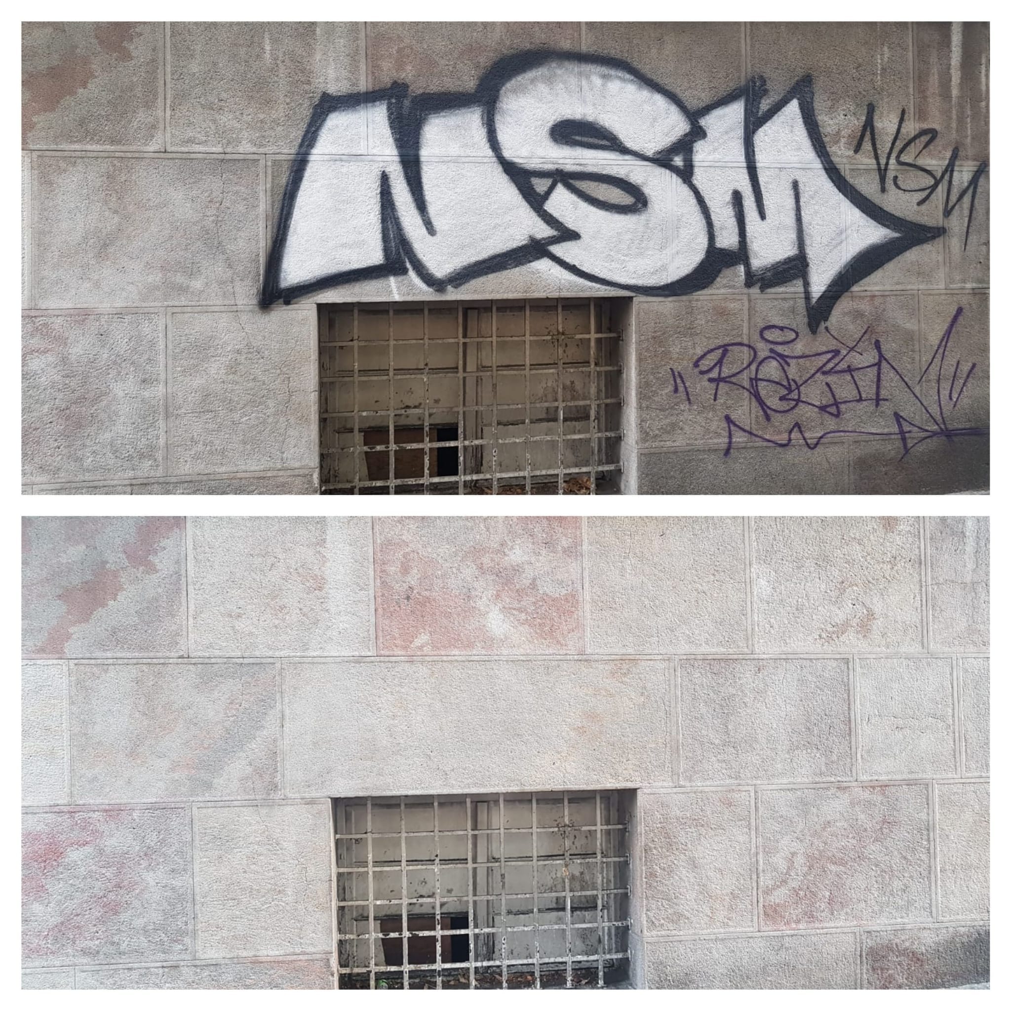 Skidanje grafita sa kamene fasade